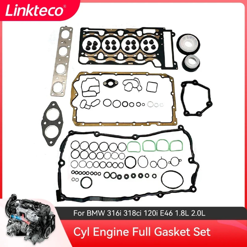 Car Engine Full Gasket Set for BMW 316i 318ci 120i E46 1.8 2.0 L L4 GAS DOHC N46B20A N42B20A