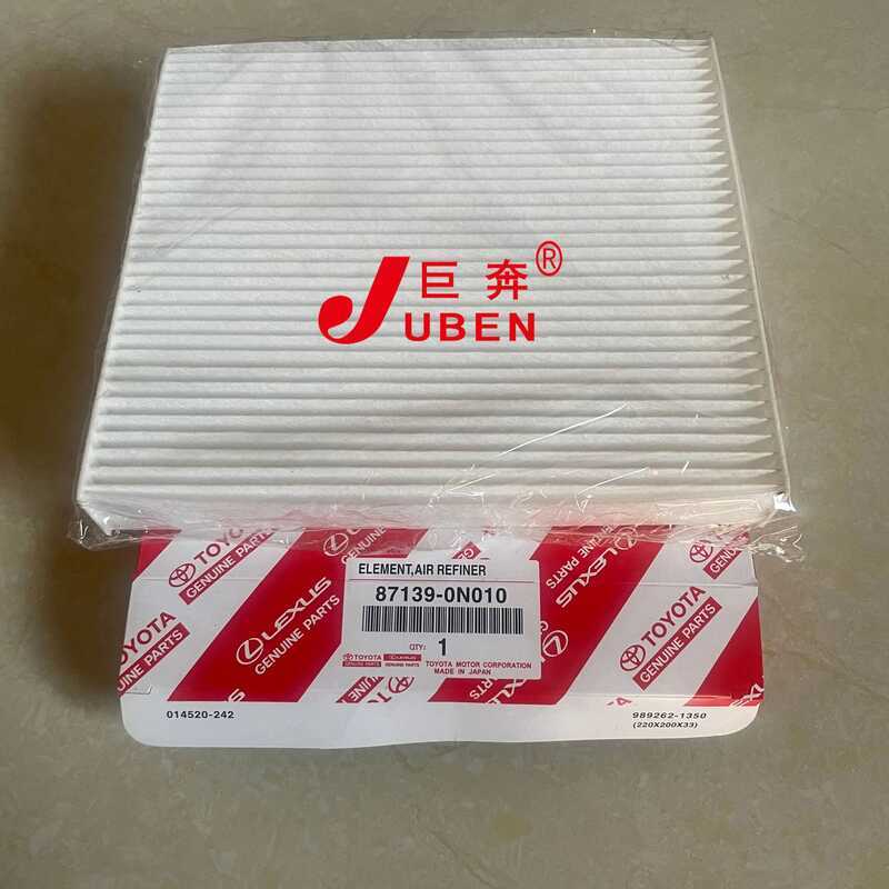 Corolla เครื่องปรับอากาศกรองเครื่องปรับอากาศกรอง Camry เครื่องปรับอากาศตารางรถกรอง 87139-0N010