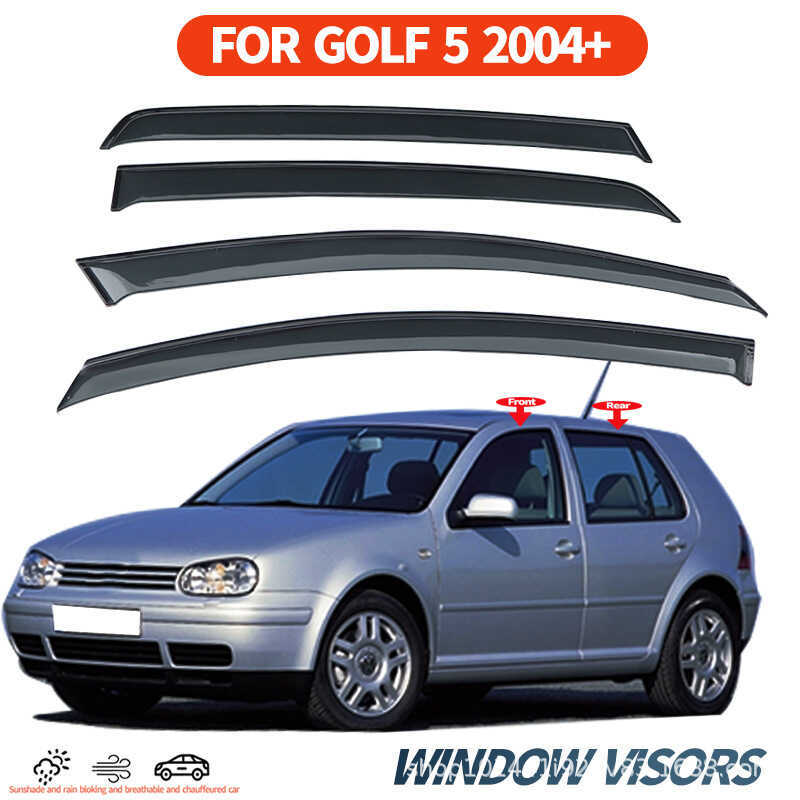 การค้าต่างประเทศเหมาะสําหรับ Volkswagen Golf 5 Rain Block GOLF5 MK5 24 + Window Rain Eyebrow Rain Bl