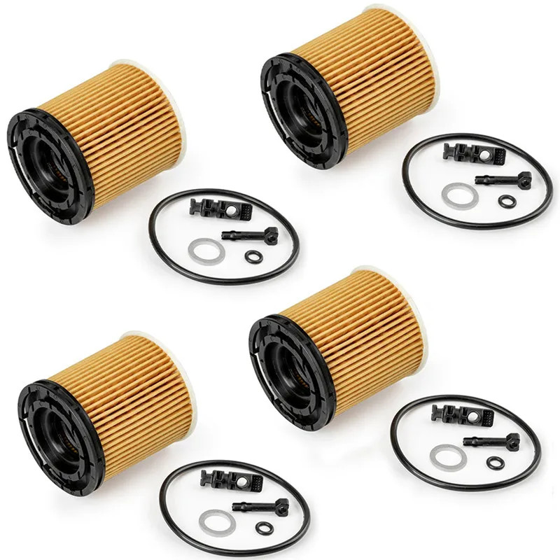 4PCS New Oil Filter w/Seals OEM # 26350-2M000 For Hyundai Elantra 1.5L For KIA K3 Rio 1.6L Engine R