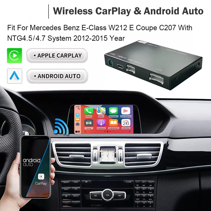 Wireless CarPlay Android Auto Interface For Mercedes Benz E CLA GLA CLS 2012-2015 W212 C207 X204 NT
