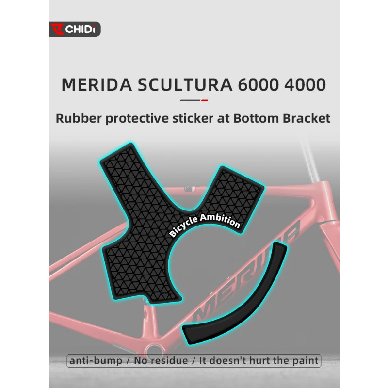For MERIDA SCULTURA 6000 4000 Rubber protective sticker at Bottom Bracket Bicycle accessories Bicyc