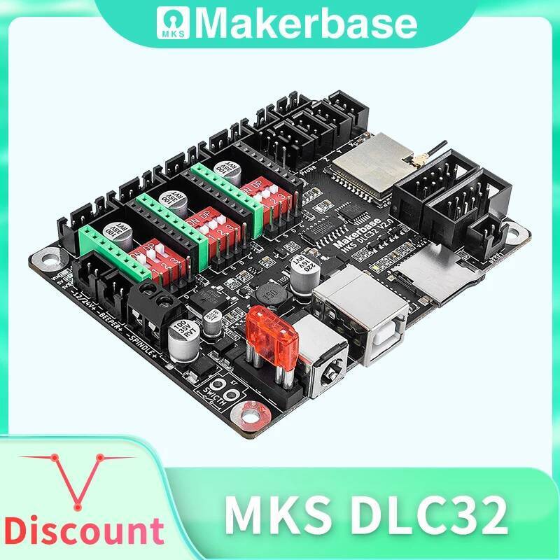 Makerbase MKS DLC32 Grbl Controller ทํางานสําหรับ Laser & CNC พร้อม ESP32 WIFI และ TS35/24 หน้าจอสัม