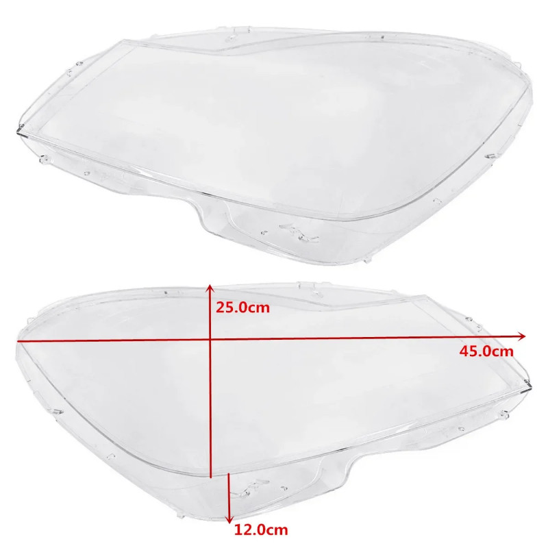 Left/Right Car Front Headlight Lens Cover For Mercedes-Benz C-Class W204 Sedan Coupe C180 C200 C260
