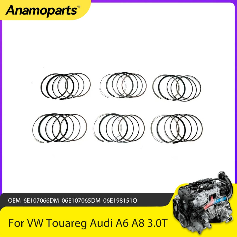Engine Parts Pistons Rings Fit 3.0 T Gas For VW Touareg Audi A6 Quattro A8 Q7 3.0T CGEA CGFA CAKA C