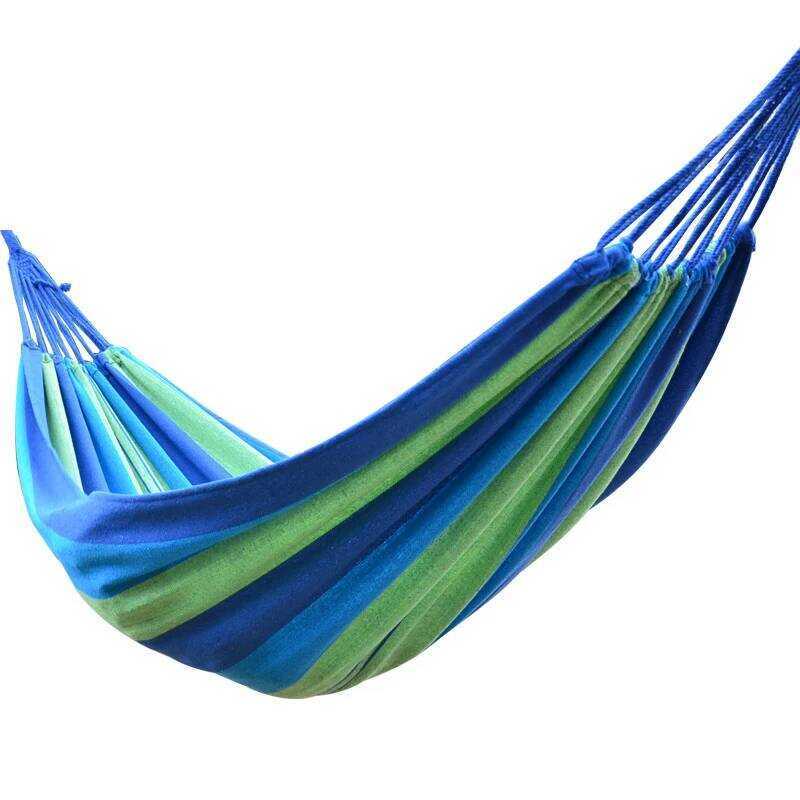 C Camping Mock Double Portable Mock With 2 Tie Straps Colorful Stripe Cloth Mock For Indoor Outdoor