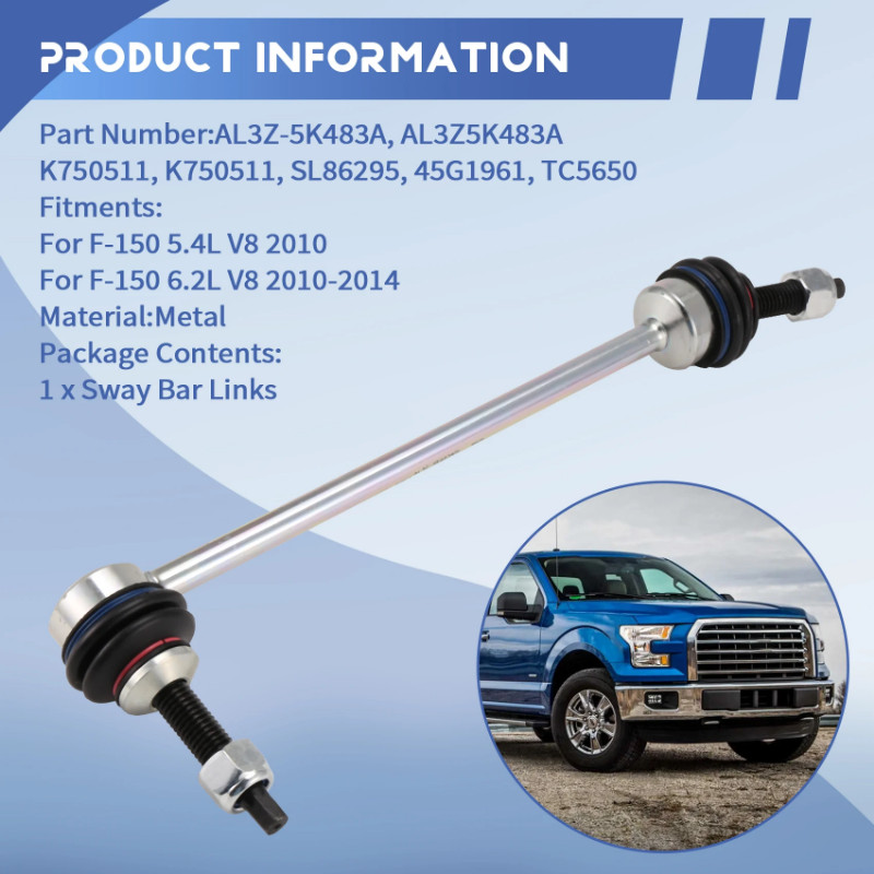 AASS-Front Stabilizer Sway Bar Links AL3Z5K483A 45G1961 For Ford F-150 6.2L V8 2010-2014
