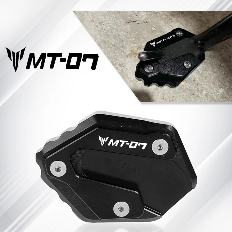 Motorcycle Accessories Kickstand Enlarger Side Stand Extension Plate Pad For YAMAHA MT 07 MT07 MT-0