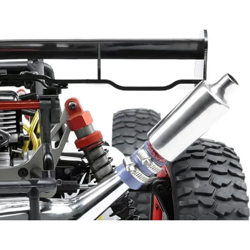 Stainless Steel Silence Muffler Exhaust Pipe For 1/5 RC Car HPI Rovan KM Baja 5B 5T 5SC Losi 5ive T