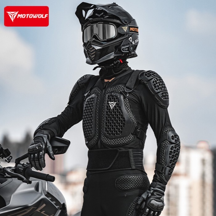 Motocross Armor Jacket Off-Road Motorcycle Protection Gear Anti Crash Chest Back Padding Motorbike