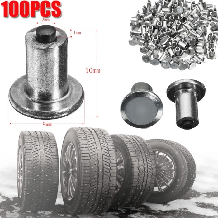 100Pc/lot Winter Wheel Lugs Car Tires Studs Screw Snow Spikes Wheel Tyre Snow Universal Chains Stud