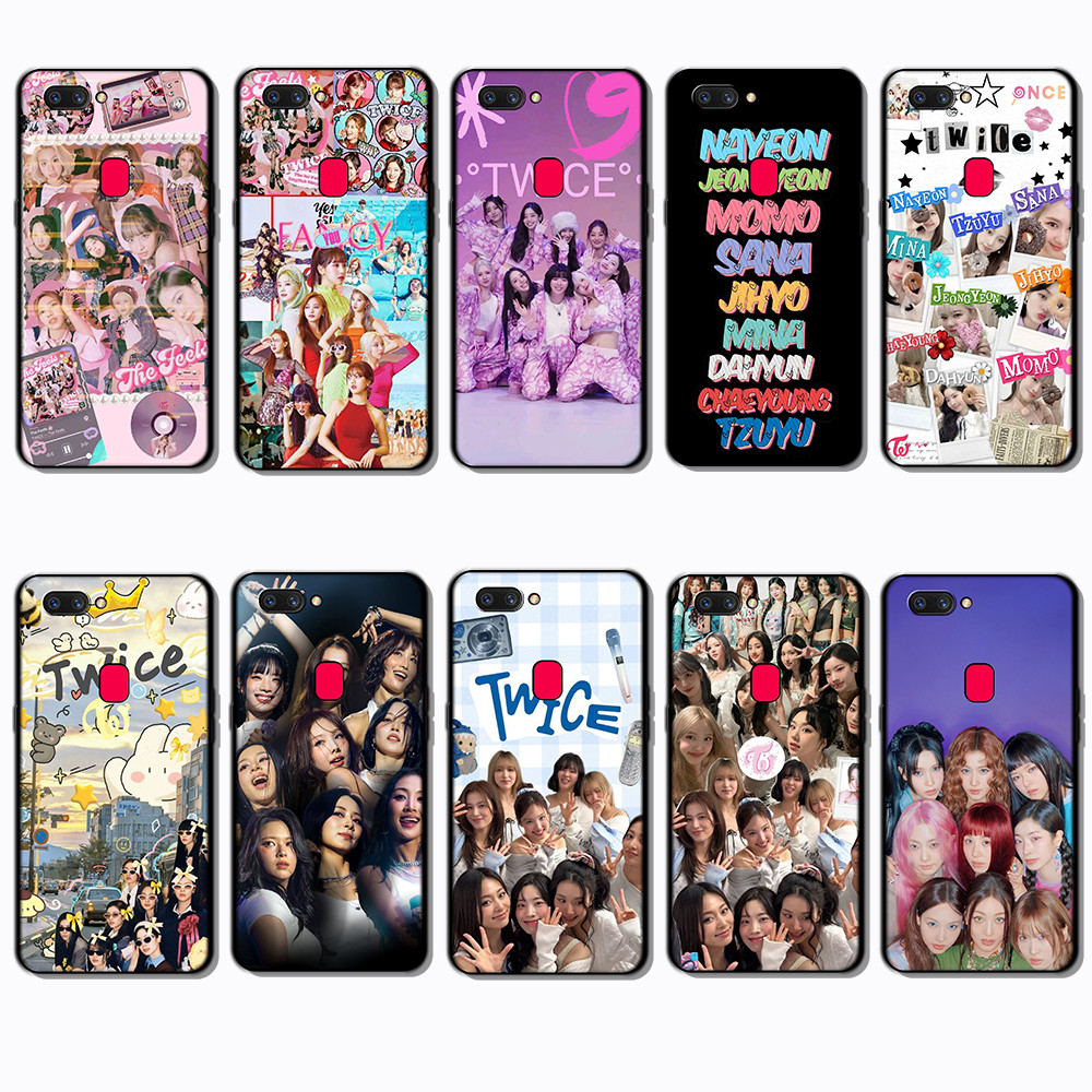 OPPO A1 A1K A3S A5 A5S A7 A8 A9 A11 TWICE Classic Black Edge TPU Soft Case | Full Wrap & Bare Phone 
