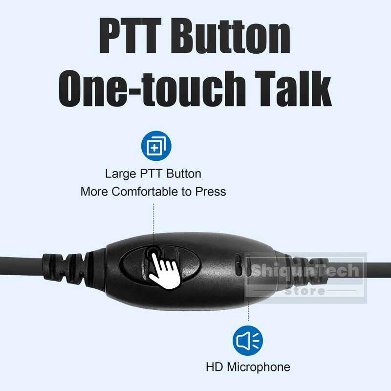 ▥ Uv-98 หูฟัง Rt-880 หูฟังชุดหูฟังใช้งานร่วมกับ Motorola Gp328 Plus Gp344 Gp388 Gp339 PLUS Walk