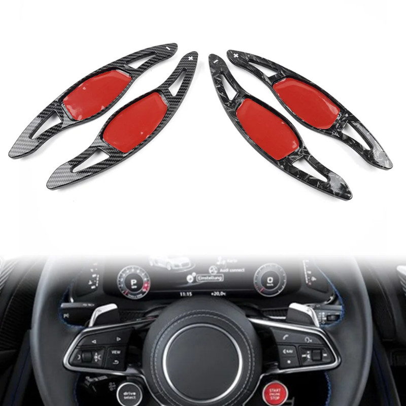 1 Pair Car Steering Wheel Shift Paddle Shifter Extension For Audi R8 RS3 RS4 RS5 TT RS RS Q3 RS Q8