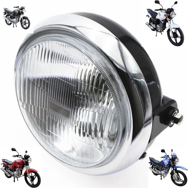 7 Inch 12V 35W Headlights Classic Round Moto Headlight Headlamp For Yamaha YBR125 YBR 125  Motorcyc
