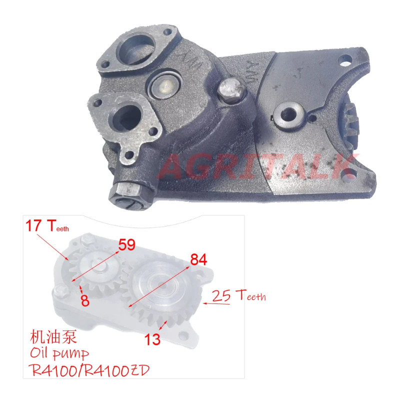 Oil pump for Weifang K4100D / K4100ZD / ZH4100 / ZH4102 / N4105ZLDE-S
