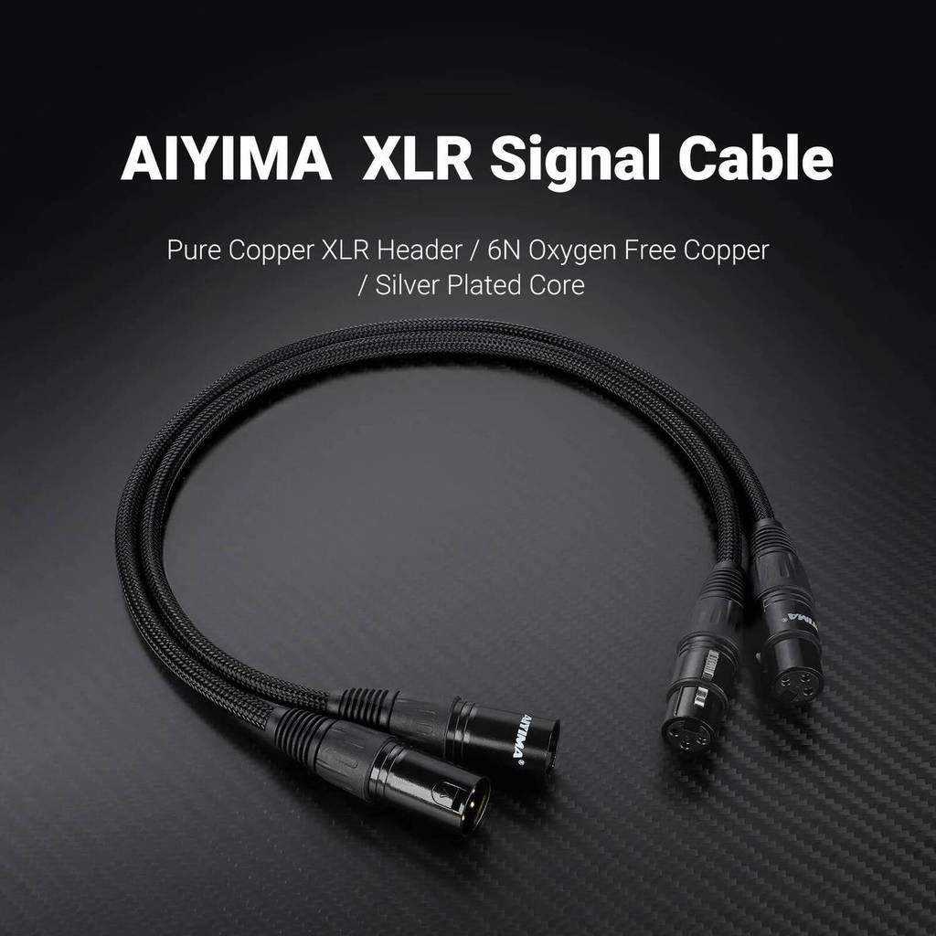 AIYIMA 3Pin XLR สายสัญญาณเสียงชายหญิง 6N OFC ทองแดงบริสุทธิ์ Balanced Extension สําหรับไมโครโฟนลําโพ