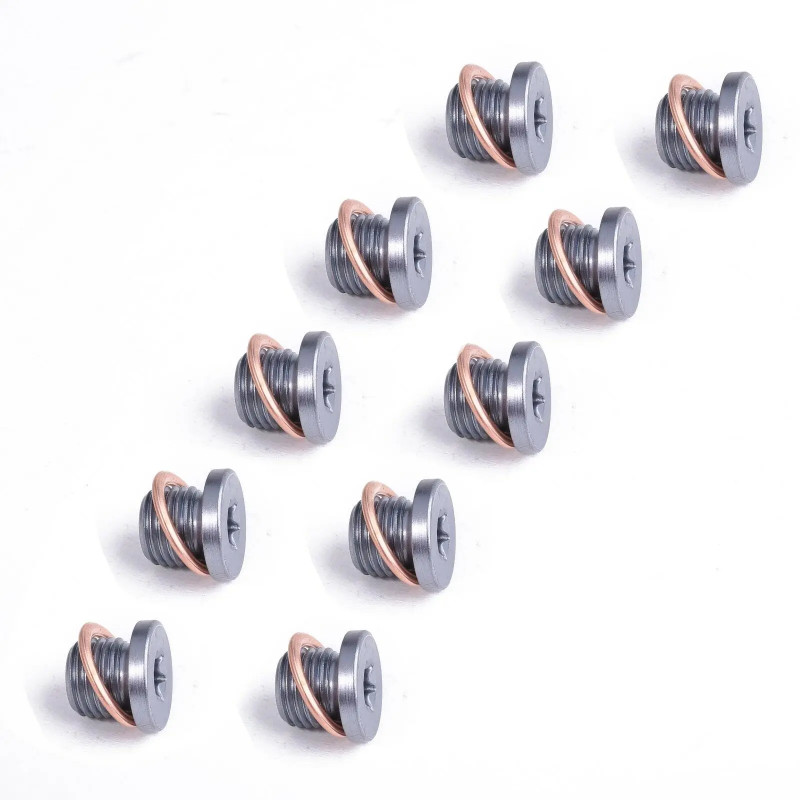 N0138157 N91167901 10X Engine Oil Pan Drain Plug Screws Kit Fit For V-W Je-tta Golf CC PASSAT AU-DI