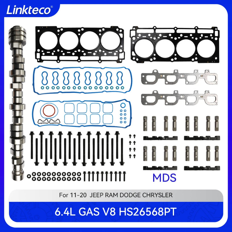 Engine MDS Lifters Camshaft Kit Full gasket set Bolts Fit 6.4 L T 12-20 For 6.4L Dodge Challenger J