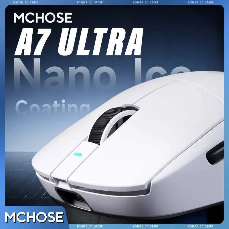 MCHOSE A7 Ultra Wireless Gaming Mouse Pixart3950 HighPrecision Sensor การออกแบบน้ําหนักเบา 8000Hz Po