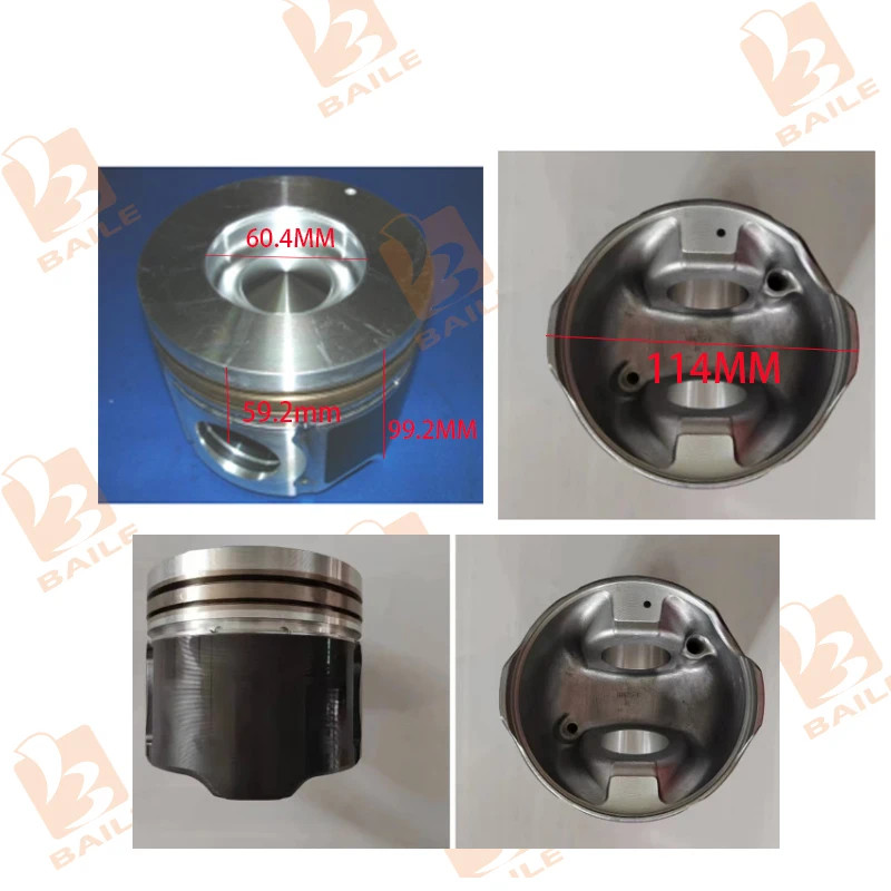 4M50T Overhaul Rebuild Kit for Mitsubishi 4M50 Engine Full Gasket Set Kit+ Piston + Piston Rings+ C