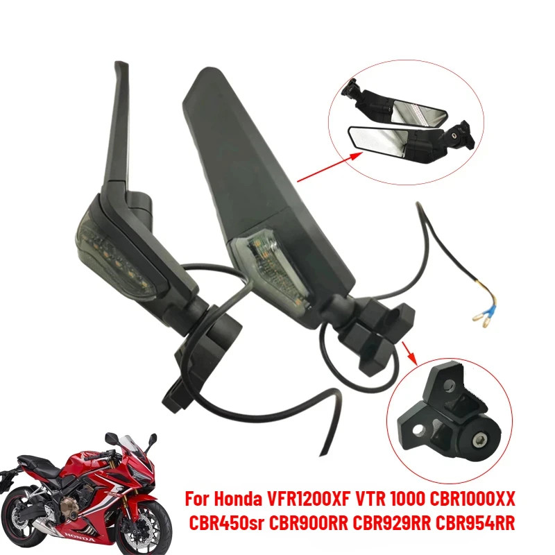Motorcycle Wind Wing Rearview Mirror For Honda VFR1200XF VTR 1000 CBR1000XX CBR450sr CBR900RR CBR92