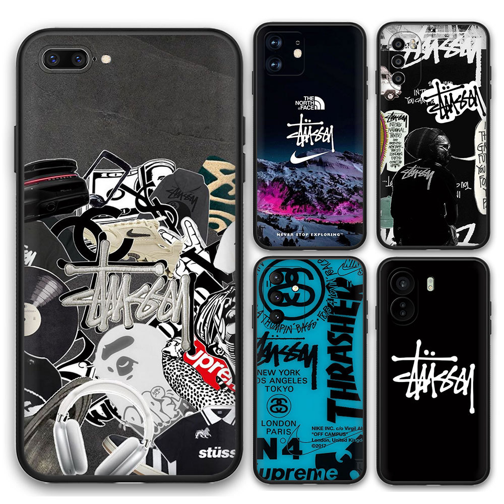 STUSSY Realme 5 5i 5s 6i 5Pro 6 6S 6Pro 7 7i 7Pro C17 Q XT X2 K5 3 3Proเคสโทรศัพท์7O8L Stussyซิลิโคน