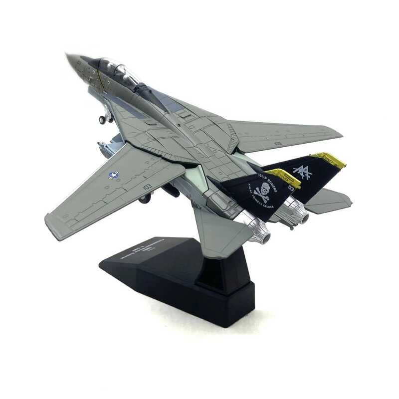C 1/100 Diecast Model US F-14 Er Flanker Jet Fighter Aircraft Cat Fighter Simulation Alloy Aircraft