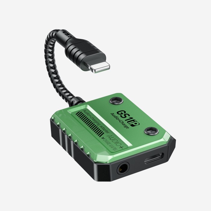 PLEXTONE PLEXTONE GS1 Lightning 2-in-1 Converter กินไก่การ์ดเสียงเกมมือถือ