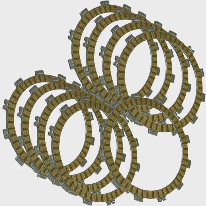 LOPOR 9 Pcs Motorcycle Fibrous Street Clutch Discs Plates For ZL900 85-86 KZ1000 79-05 KZ1100 81-83