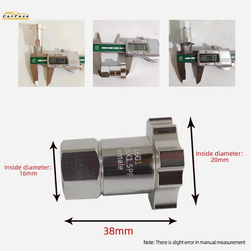 Inner wire universal female M16 * 1.5pf spray gun joint adapter suitable for SATA spray gun disposa