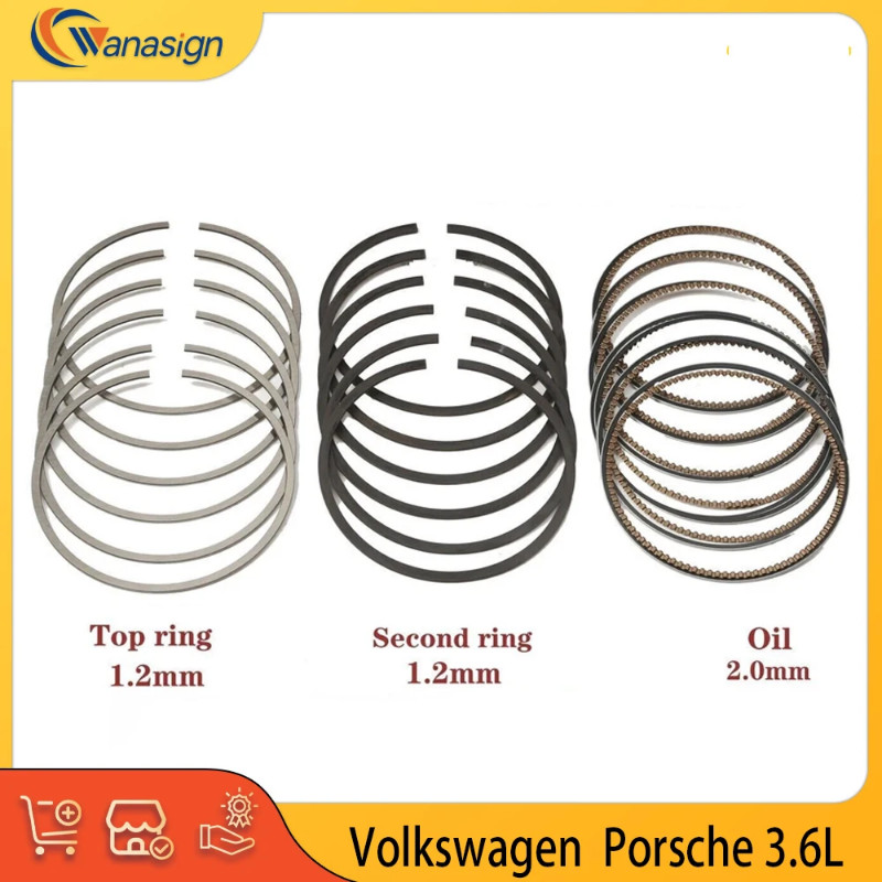 Engine Parts Piston Rings Set Fit 3.6 L T V6 GAS DOHC VR6 For Volkswagen CC Passat CC Tuareg Porsch