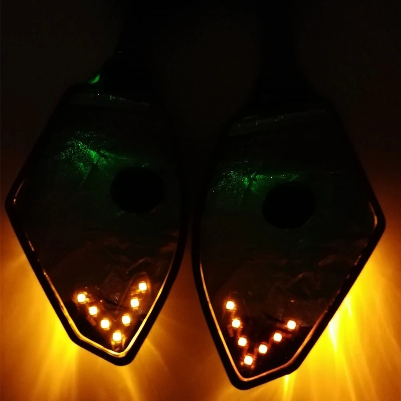 FREE SHIPPING MOTORCYCLE MOTOR BIKE LED TURN SIGNALS INTEGRATED MIRRORS For Yamaha FZ6 FAZER FZ6R F