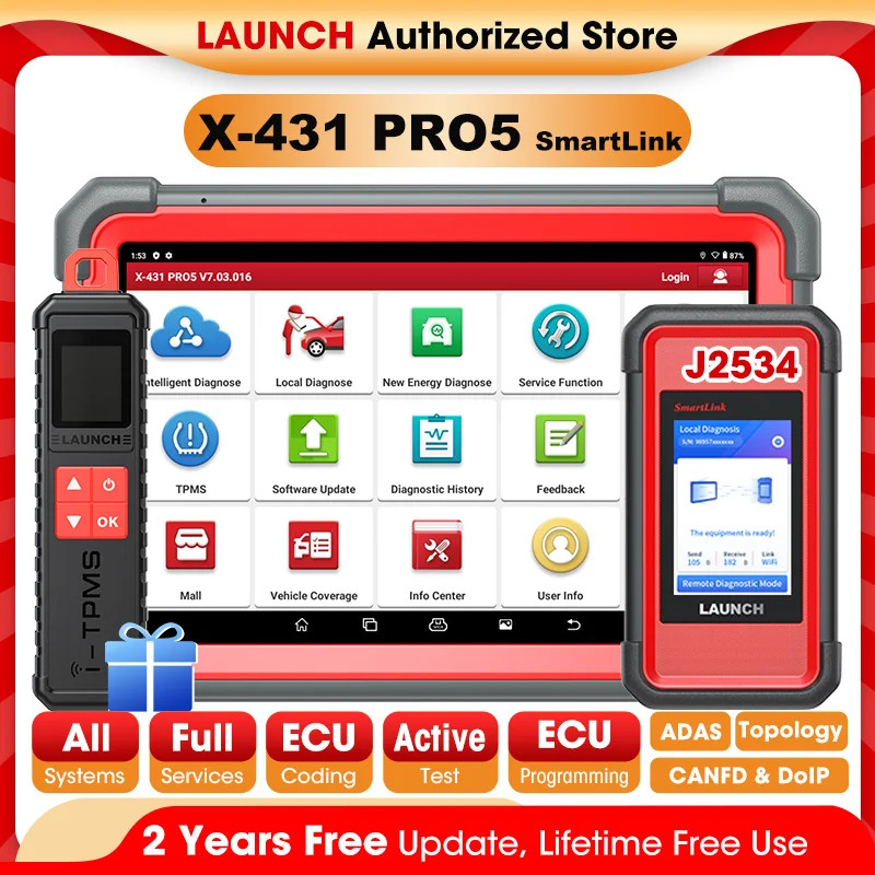GL LAUNCH X431 PRO5 SmartLink Car Diagnostic Tools J2534 Programming Auto OBD2 Scanner Diagnosis Au