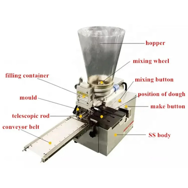 Empanada JY28 Dumpling Machine Tabletop Japan Gyoza Making Machine Japanese Gyoza Forming Fried Pot