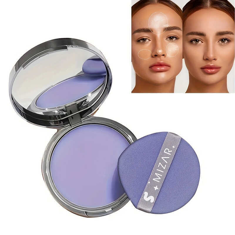 Violet Matte Pressed Powder Purple Pressed Powder Oil Control Makeup Fixing Lavender Matte Pressed P