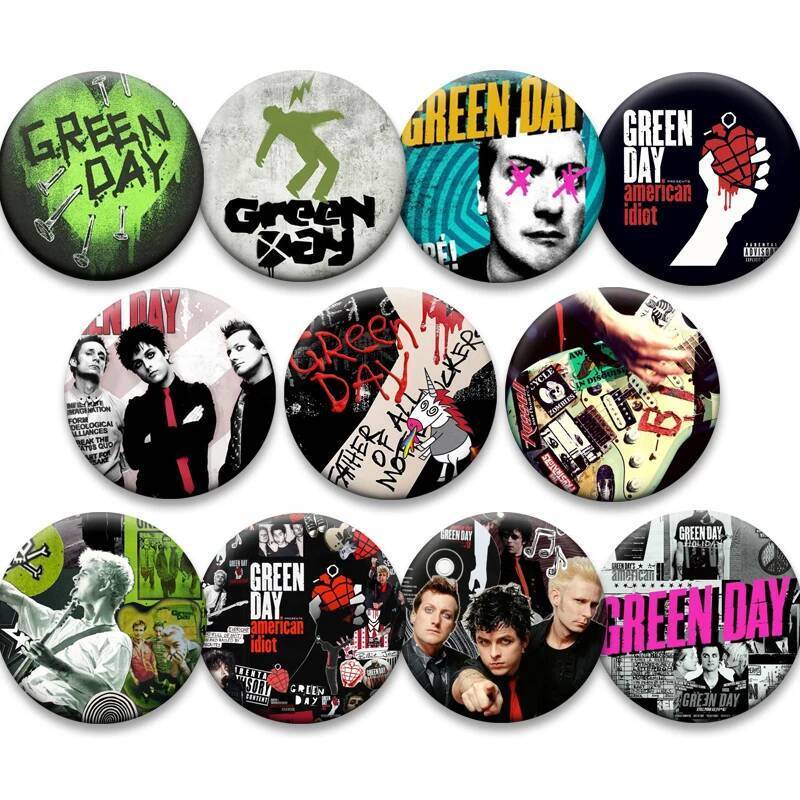 เข็มกลัดพินส์ Greenday แบบ Punk สำหรับแฟนคลับ เพลง Greenday สะสมหรือเป็นของขวัญ