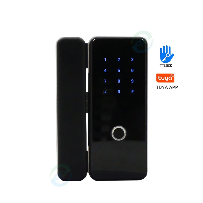 TTLock Tuya App WiFi Remote Smart Door Lock for Glass Door