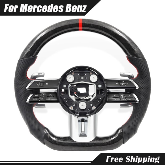 Forged Carbon Fibre Car Sports Steering Wheel for Mercedes Benz AMG Class W204 W205 W212 W213 W221