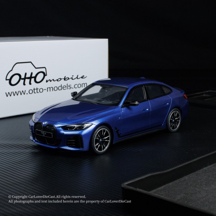 Ready Stock OTTO 1: 18 BMW BMW I4 M50 4 Series Blue Resin Car รุ่น OT453