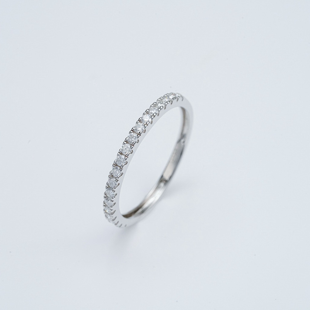 R05  925 Sterling Silver Moissanite Ring-Flowing Melody