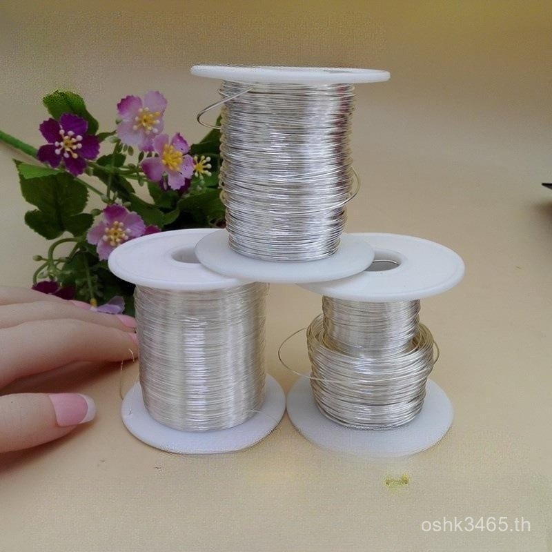 ลวดเงินบริสุทธิ์ 9999 เพื่อการทำเครื่องประดับ DIY พร้อมไม้ลูกปัดและด้ายสำหรับสร้อยข้อมือหรือแหวน 9W
