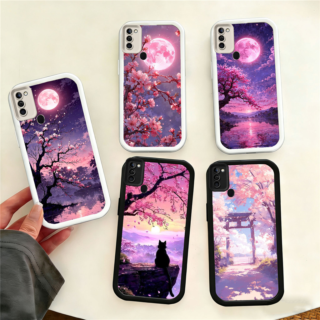 VK7 cherry blossom Casing สําหรับเคสซิลิโคนอ่อนนุ่ม Infinix Tecno ITEL Spark HOT Note 40S 50i 40 20 