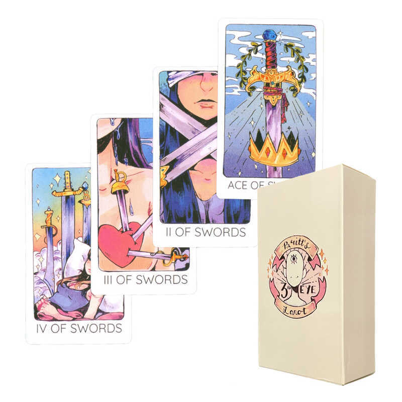 12 * 7 ซม. Third Eye Tarot Third Eye Tarot เวอร์ชันภาษาอังกฤษ Tarot