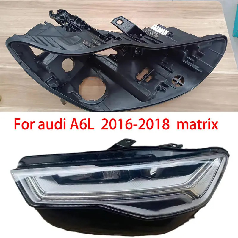 For Audi A6L C7 PA matrix 2016-2018 Headlight  Shell Base Black Light Light Box Headlight Bottom Sh