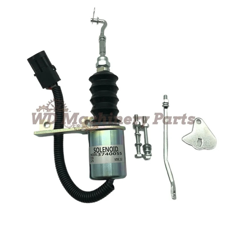 12V Shutdown Stop Solenoid 3740055 75366GT For JLG 40H 60H Deutz Engine F3L912