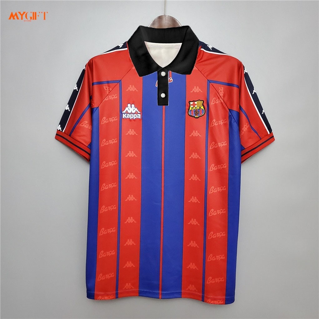 97-98 Home Retro Soccer Jersey Football #GUARDIOLA #RIVALDO #FIGO
