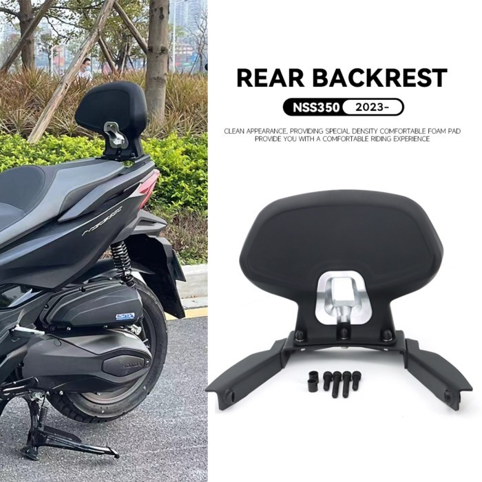 2023 NEW For Honda nss350 NSS 350 NSS350 2023 Motorcycle Black Rear Passenger Seat Backrest Cushion