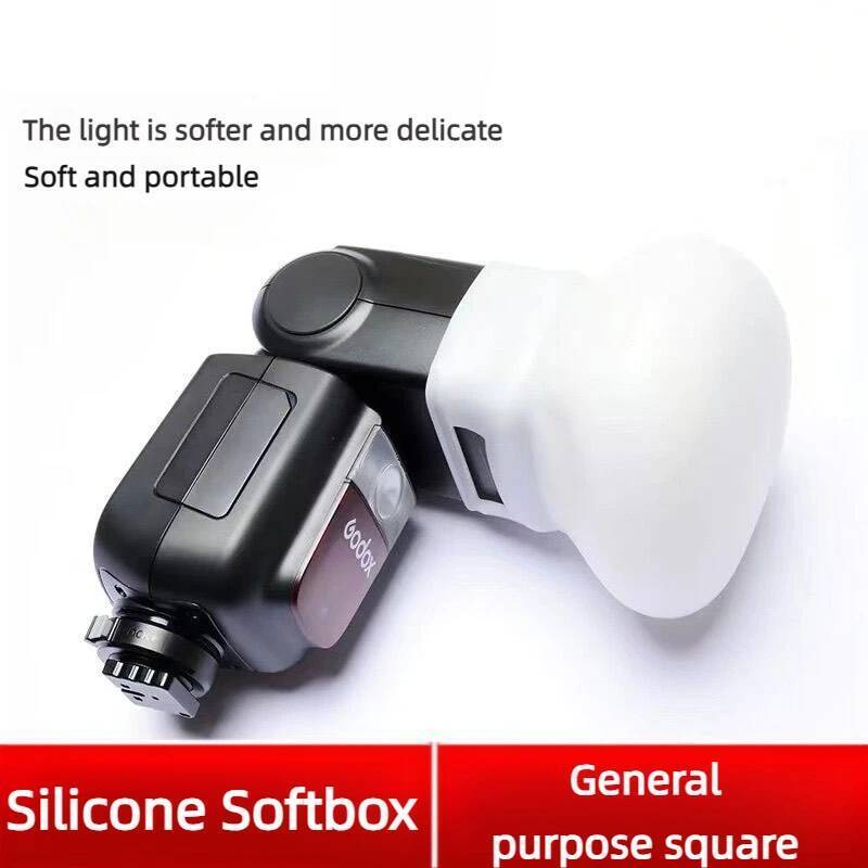 ซิลิโคนแฟลช Diffuser soft light สําหรับ godox TT520 TT520II TT685 TT600 V860 II V850II AD0200pro แฟล