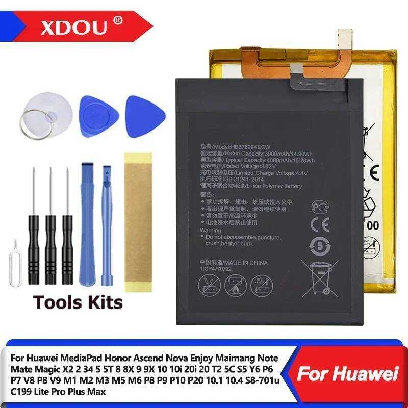 Huawei แบตเตอรี่สำหรับ MediaPad Honor Ascend Nova Note Magic 2 5 8 9 10 P6 6X P7 V8 V9 P8 P9 P1